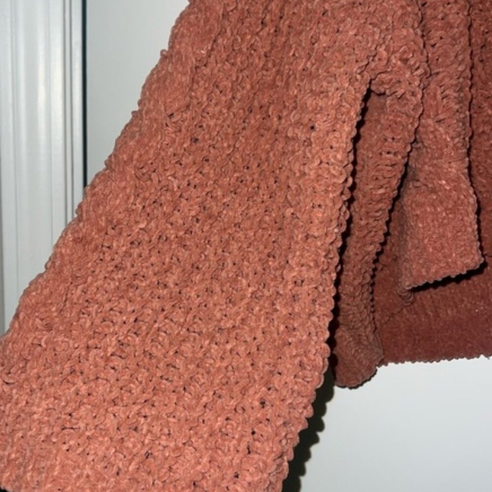 Cable Knit Sweater - Rust - image 3